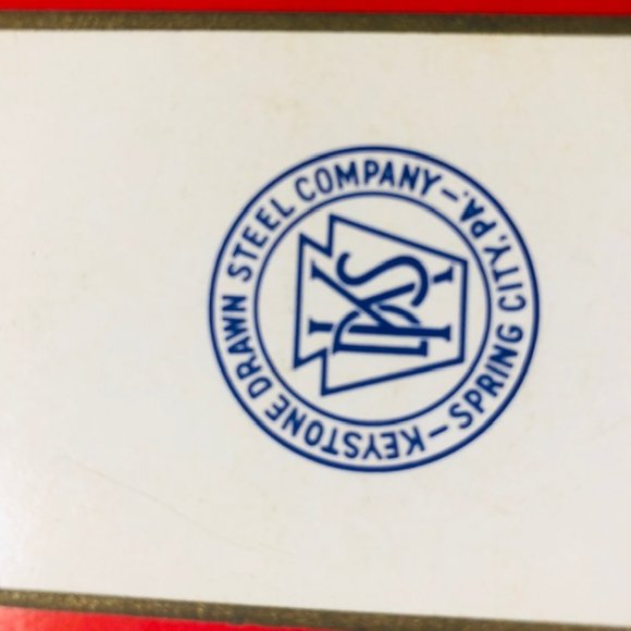 Vintage  Double Deck of Playing Cards Keystone Drawn Steel Company Pennsylvania - Picture 4 of 4